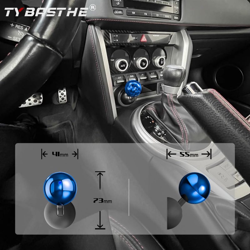 Tybasthe 𝙊𝙧𝙞𝙜𝙞𝙣𝙖𝙡｜Push Start Button Cover Metallic Blue Car Joystick Push to Start Car Joystick Starter Engine Start Stop Button Cover Car Ignition Button Cover Car Accessories Interior Decorations - Image 5